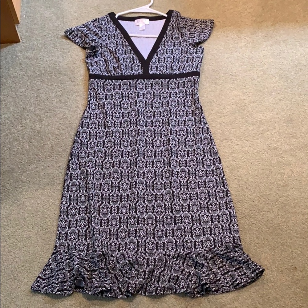 Ann Taylor Loft vintage black/ white dress, 2P.